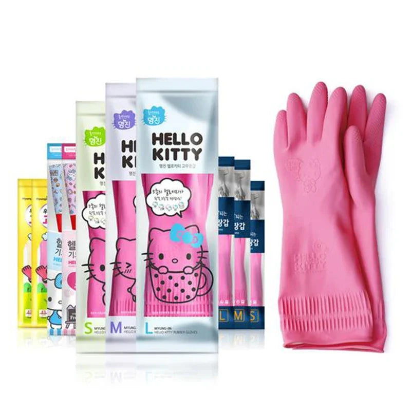 Hello Kitty Dishwashing Gloves,scrub in style