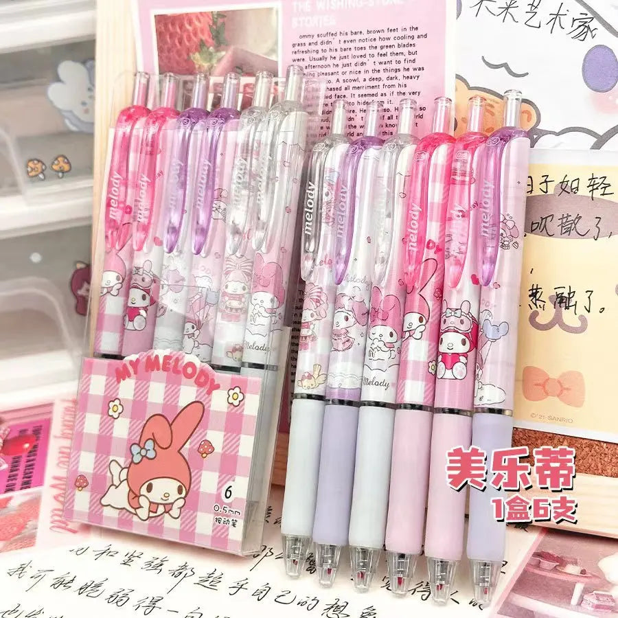 6 pcs Hello Kitty pens gel