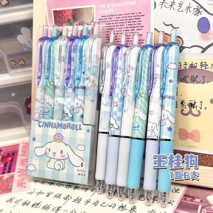 6 pcs Hello Kitty pens gel